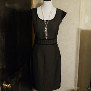 Max & Cleo Charcoal Cap Sleeve Dress